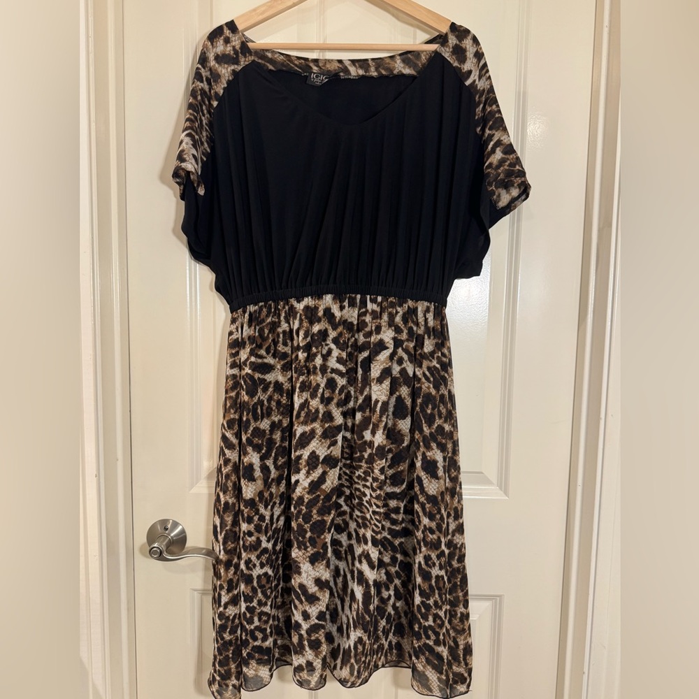 Igigi Black and Animal Print Dress size 18/20